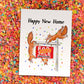 Squirrel Funny Housewarming Card - Happy New Home Card From Realtor- Liyana Studio Handmade Greetings