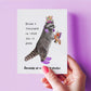 Martini Cat Funny Birthday Card - Just A Tini Bit Older - Funny 30th 40th Birthday Gifts For Women - Liyana Studio Handmade Greeting
