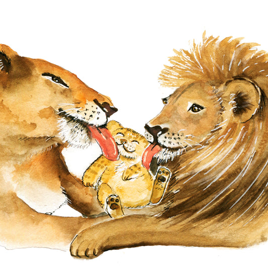 Lion Awesome Parent Baby Card