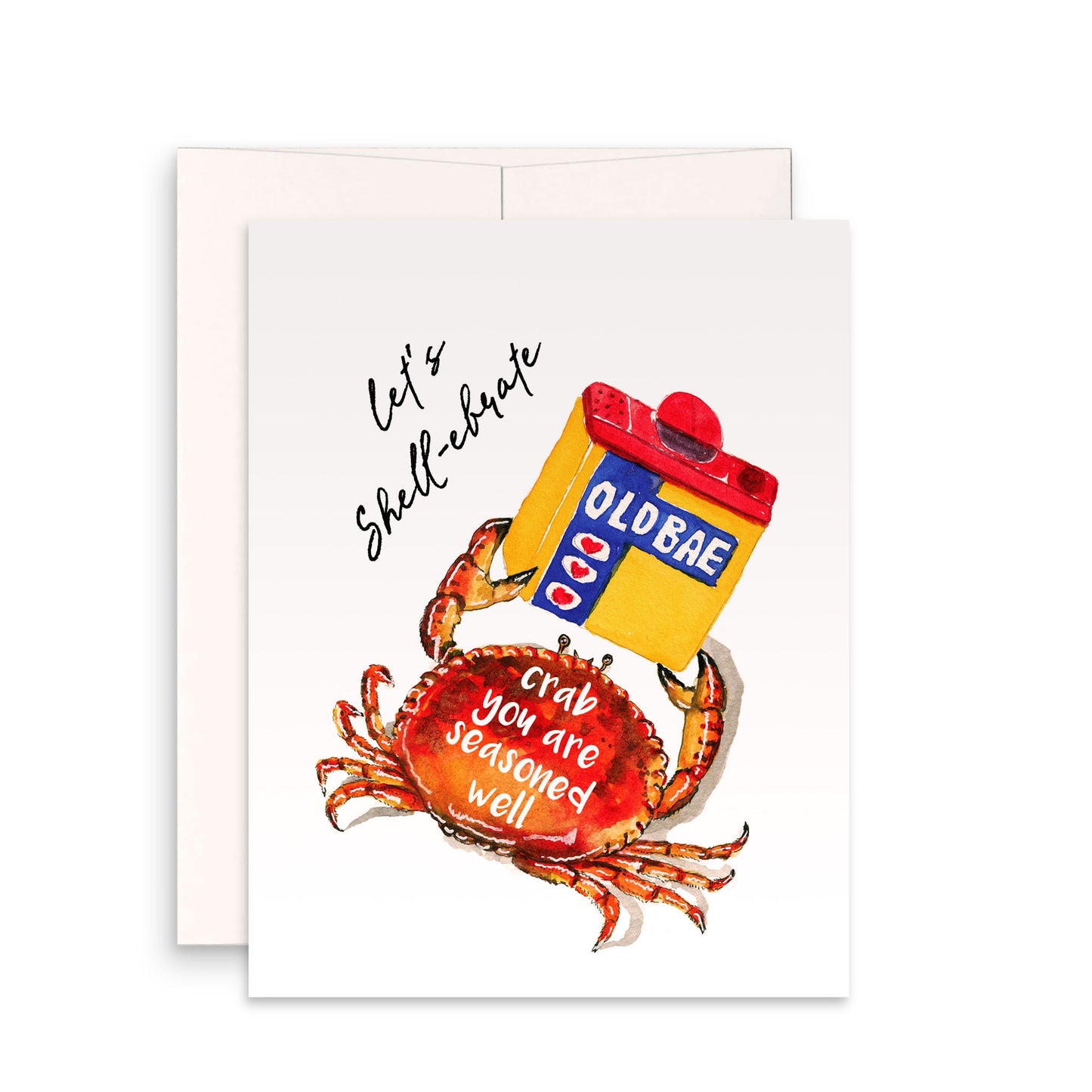 Old Bae Boiling Crab - Funny Birthday Card