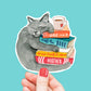 Book Lover Cat - Liyana Studio Decorative Stickers