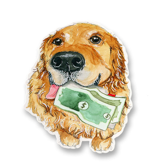 Cash Retriever Dog Sticker - Liyana Studio Decorative Stickers