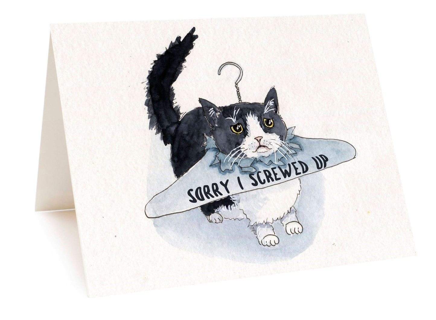 Sorry Card For Girlfriend - Apology Tuxedo Cat - I'm Sorry I Screwed Up