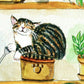 Plant Lady Is The New Cat Lady, Cat Art, Garden Art, Watercolor Art, Cat Print Watercolor Print Nursery Decor, Garden Decor, Botanical Print