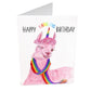 Absolute Fabulous Sassy Llama Birthday Cards For Him, Rainbow Unicorn Alpaca Bday Card For Her, LGBT Gay Pride Funny Birthday Cards Of Love