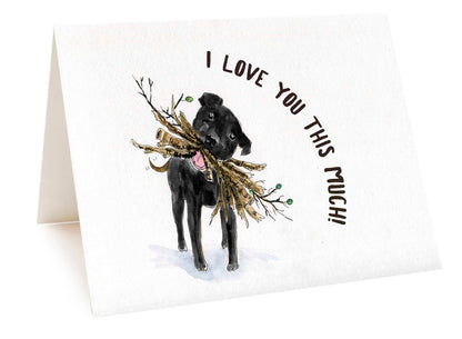 Pitbull Dog Love Card - Pitbull Mom Valentines Day Card For Her - I Love You A Bunch Dog Lover Gifts From The Dog