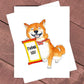 Shiba Inu Funny Thank You Cards Set - Doge Meme Cards Funny