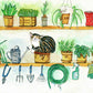 Plant Lady Is The New Cat Lady, Cat Art, Garden Art, Watercolor Art, Cat Print Watercolor Print Nursery Decor, Garden Decor, Botanical Print