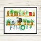 Plant Lady Is The New Cat Lady, Cat Art, Garden Art, Watercolor Art, Cat Print Watercolor Print Nursery Decor, Garden Decor, Botanical Print