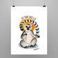 Let That Shit Go, Meditation Lemur Zen Art Print Funny Wall Decor