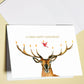 Funny Hanukkah Card - Cardinal Oh Deer Menorah Candles
