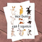 Nice Buns Can I Squeeze Funny Valentines Day Card For Him, Naughty Love Card For Girlfriend, Sexy Bunny Love Card For Husband, Butt Cards