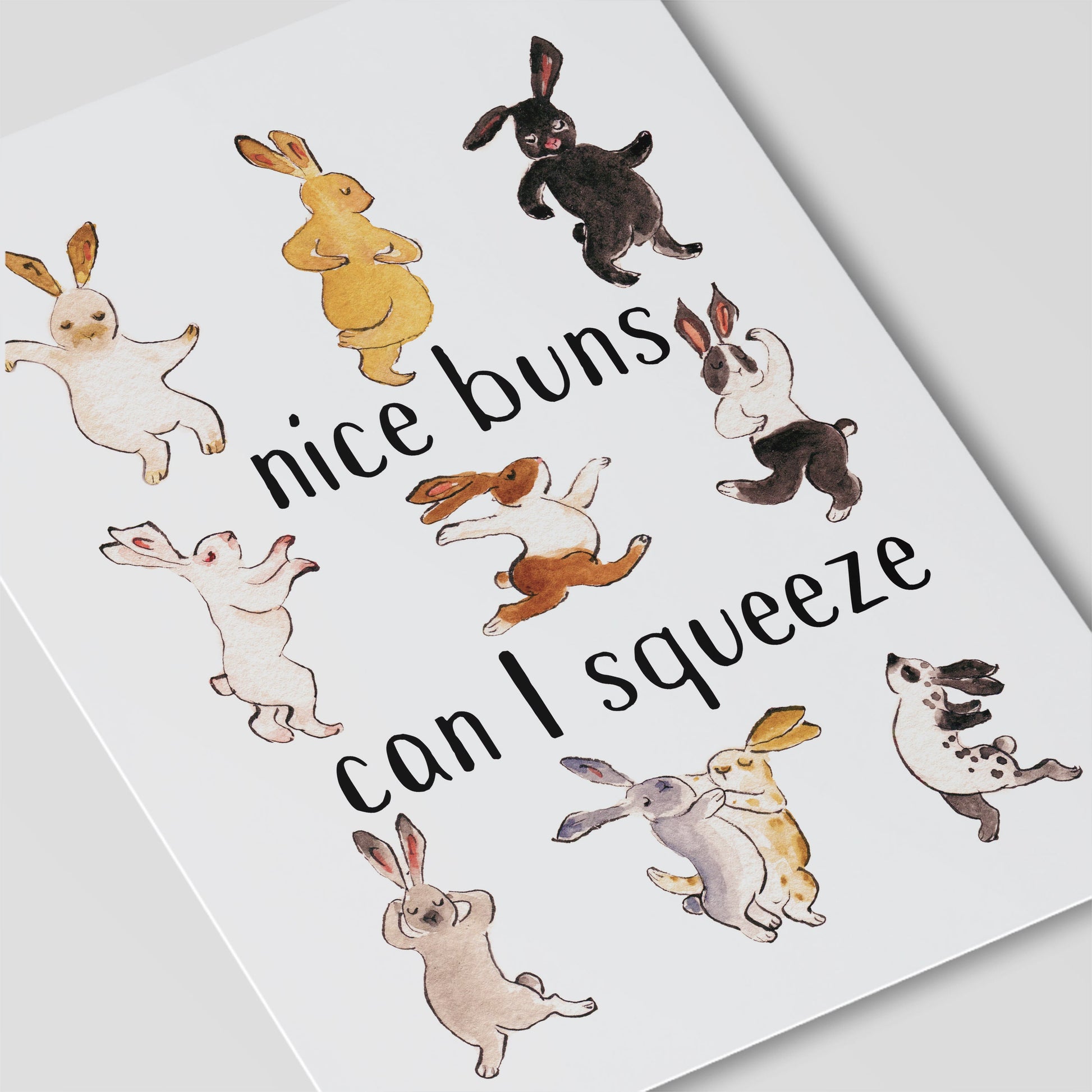 Nice Buns Can I Squeeze Funny Valentines Day Card For Him, Naughty