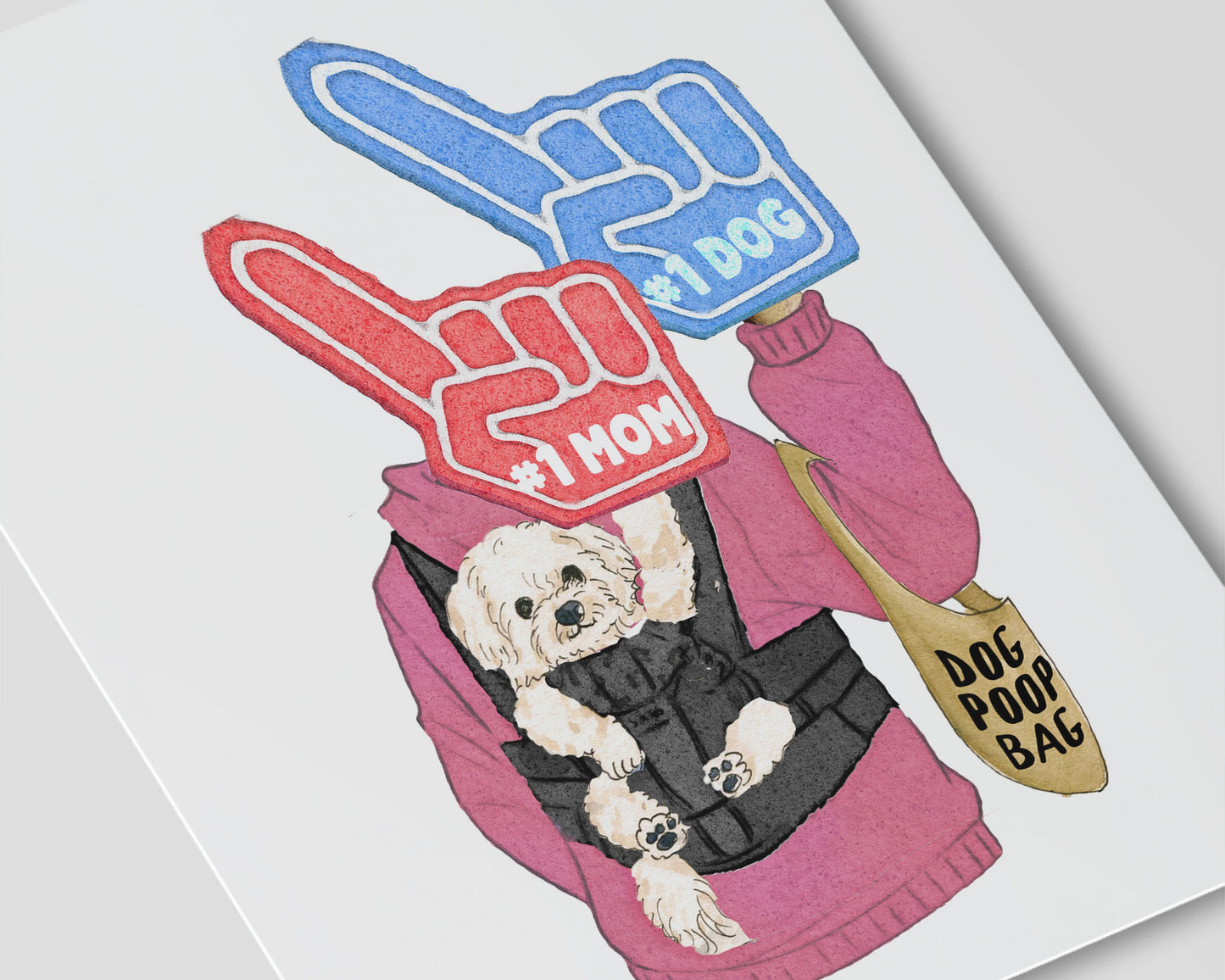 Best Dog Mom Funny Mom Card From The Dog, Funny Mother's Day Card For Dog Lover, Dog Mum Birthday Card For Her,  Pet Mom Card For Wife Gifts