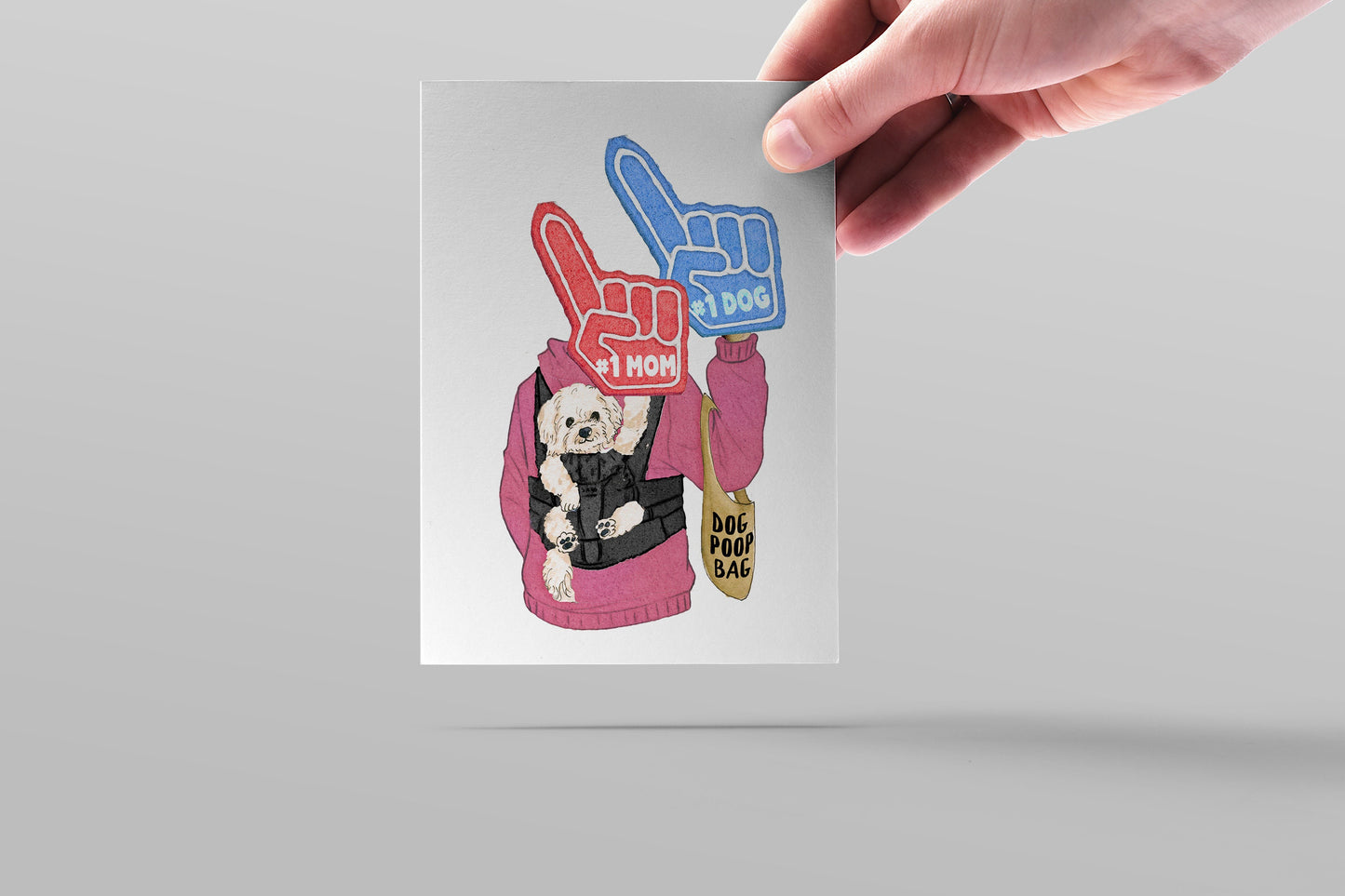 Best Dog Mom Funny Mom Card From The Dog, Funny Mother's Day Card For Dog Lover, Dog Mum Birthday Card For Her,  Pet Mom Card For Wife Gifts