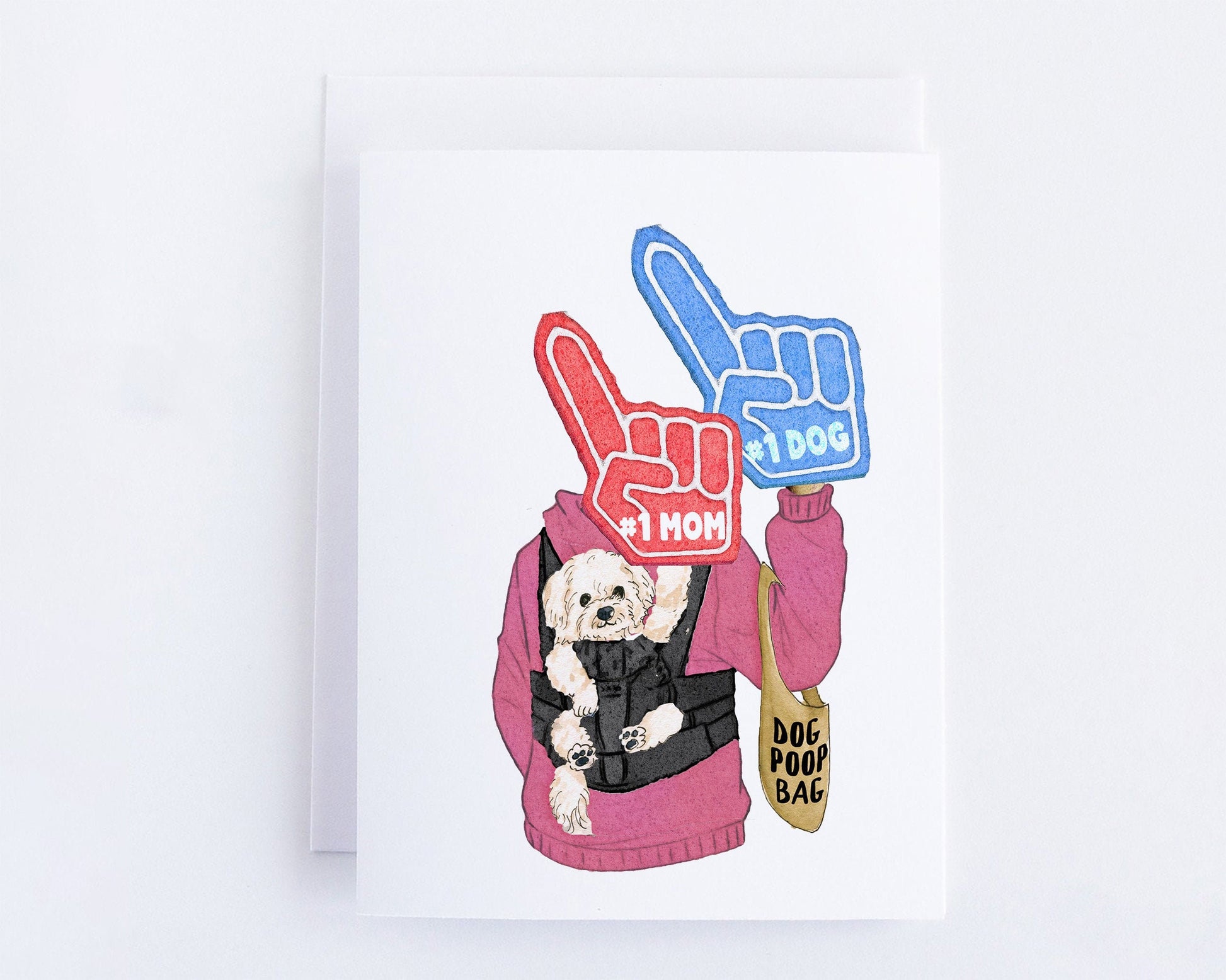 Best Dog Mom Funny Mom Card From The Dog, Funny Mother's Day Card For Dog Lover, Dog Mum Birthday Card For Her,  Pet Mom Card For Wife Gifts