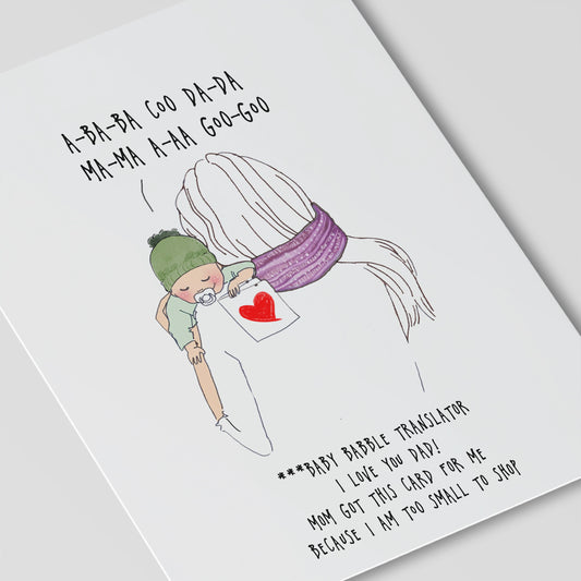 Mom Birthday Card From Baby  - Funny Baby Babble