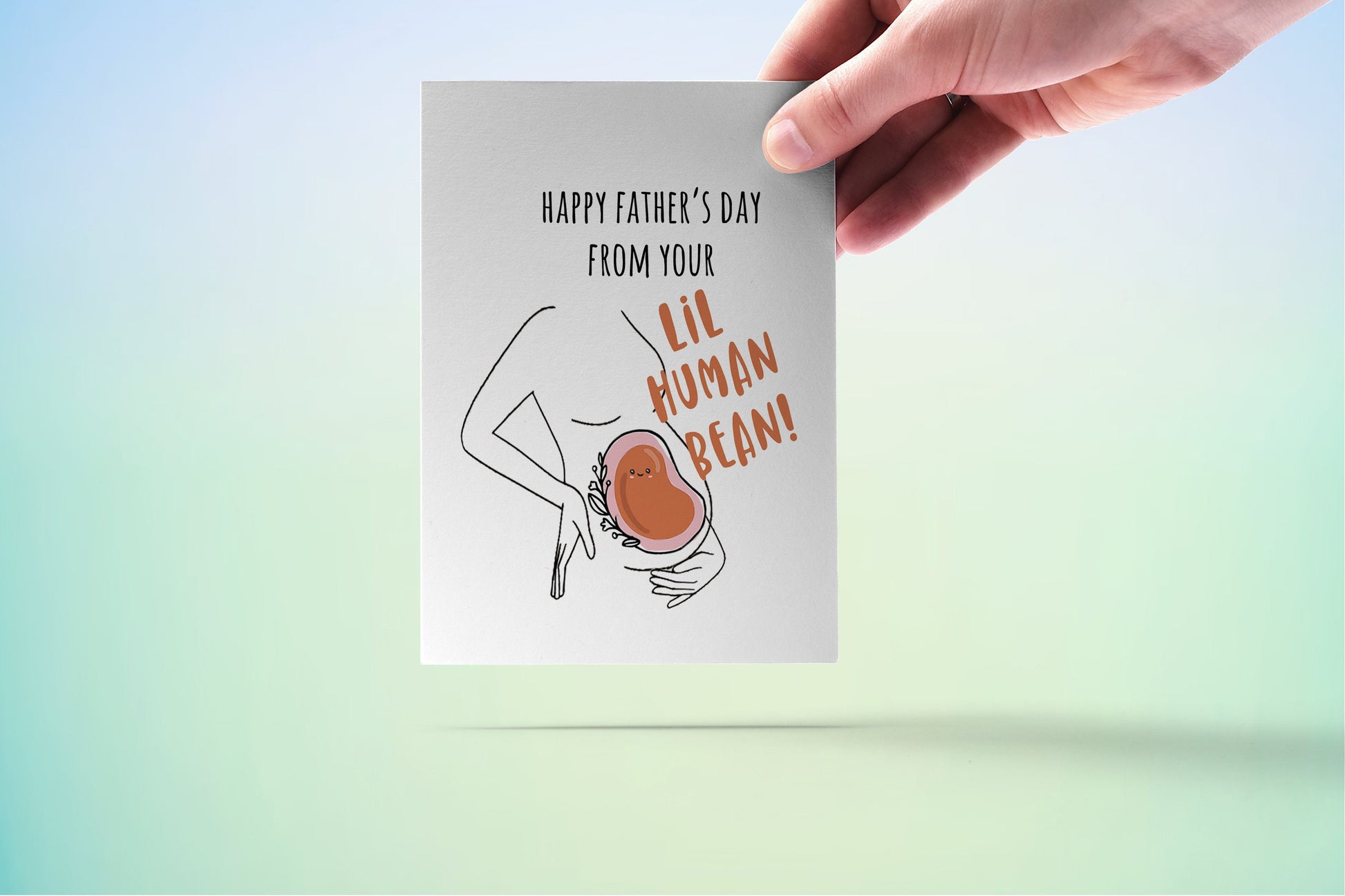 1st First Fathers Day Cards From Baby - Expectant Fathers Day Gift From Pregnant Wife