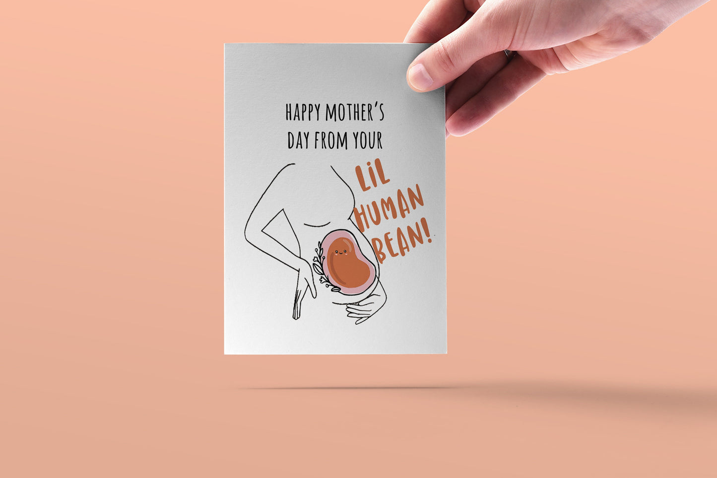Happy First Mother's Day Card From Your Bump - Funny Mothers Day Card For Pregnant Mom - Expecting Mom To Be Gift For Wife