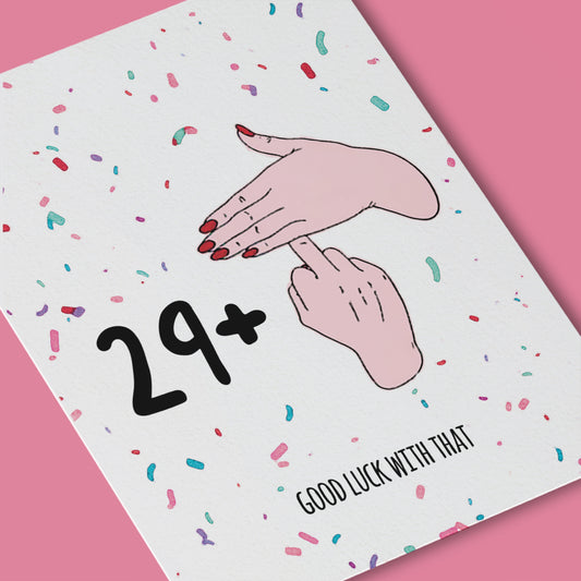 Offensive 30th Birthday Card For Her, Absolute Fabulous Middle Finger Nail Polish Feminist Gift