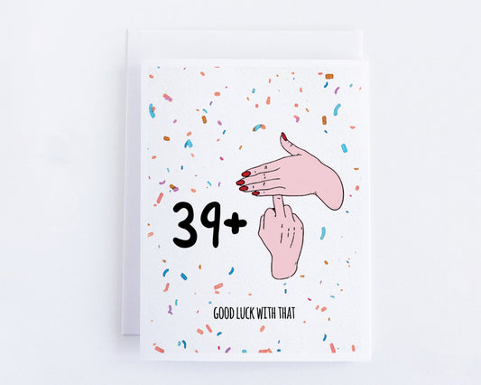 Offensive 40th birthday card, Funny Birthday Cards For Best Friends, Rude Forty Bday Cards For Her, Happy Birthday Of 40 Middle Finger Swear