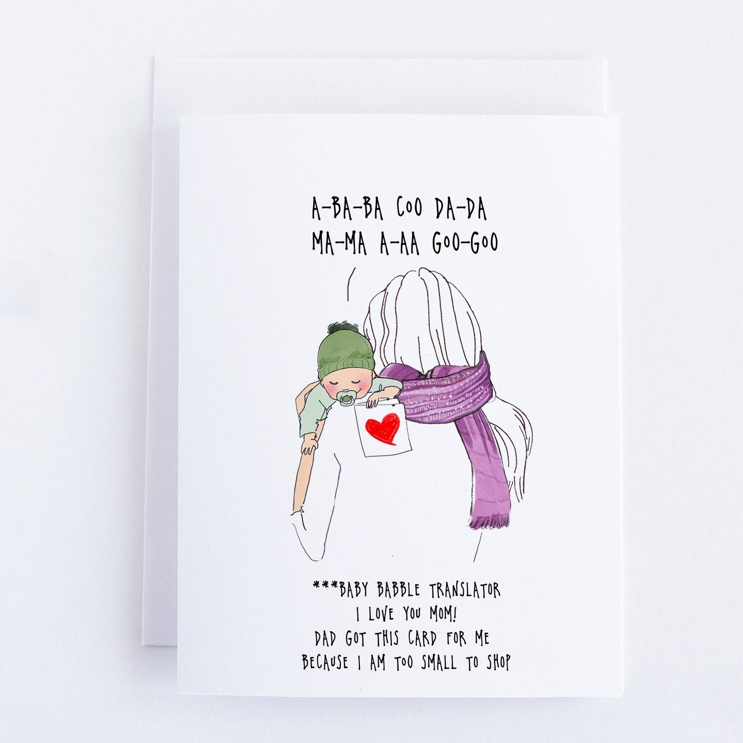Mom Birthday Card From Baby  - Funny Baby Babble