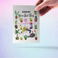 Yoga Botanical Funny Mom Card, Plant Mom Gifts For Best Friend, Funny Mother Birthday Cards, Warrior Post Encouragement Card You Got This