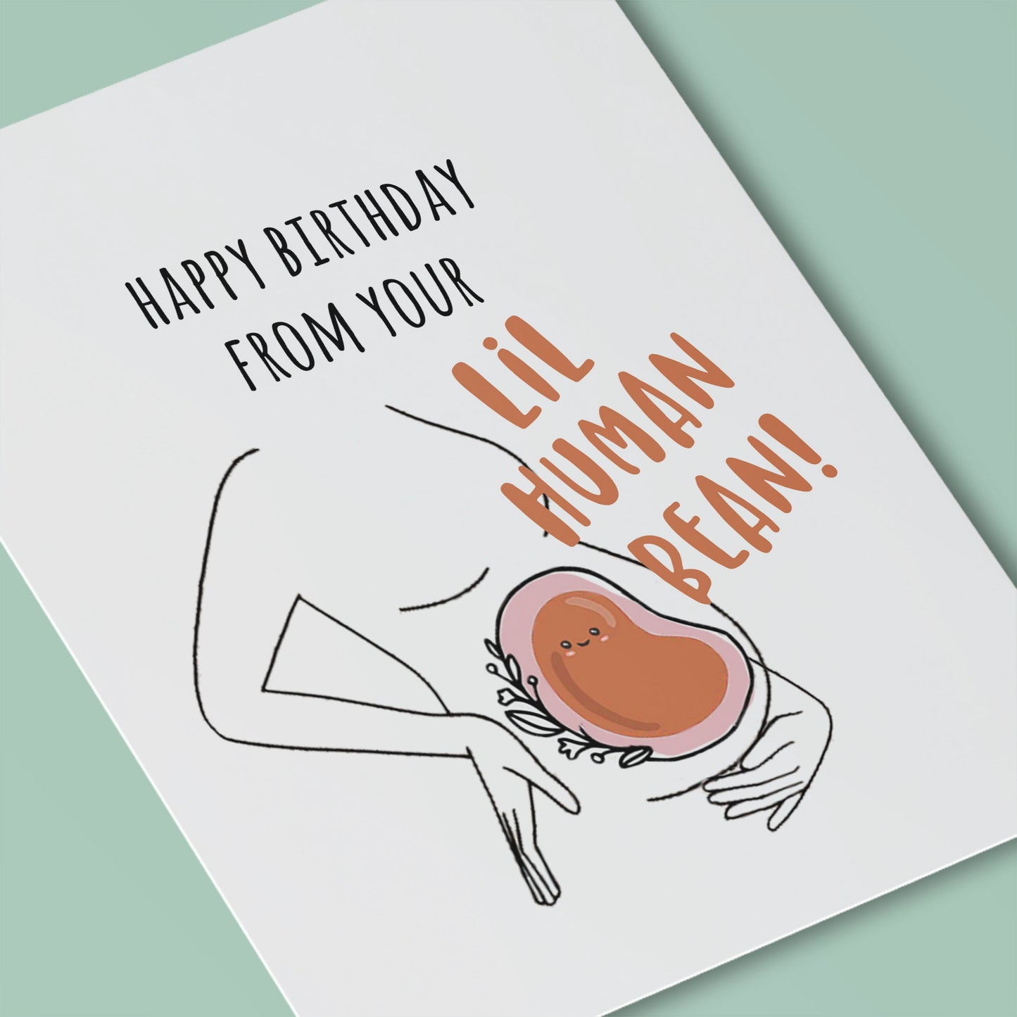 Happy First Mother's Day Card From Your Bump - Funny Mothers Day Card For Pregnant Mom - Expecting Mom To Be Gift For Wife