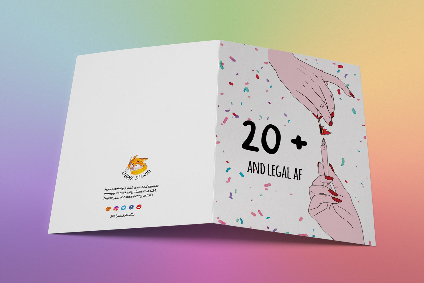 Funny Weed 21st Birthday Card - 21 And Legal AF