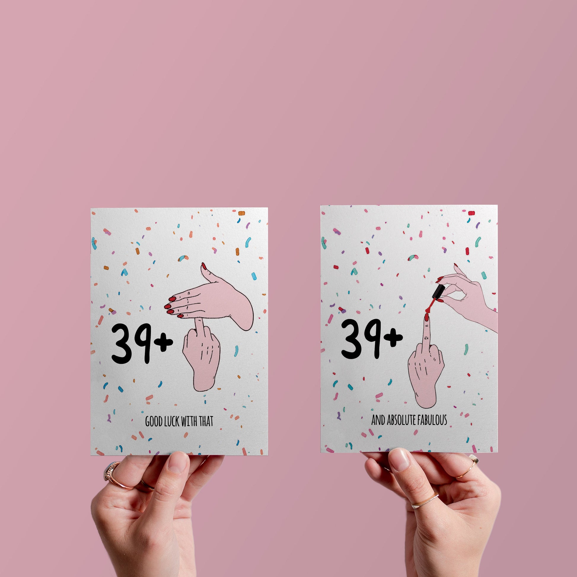 Offensive 40th birthday card, Funny Birthday Cards For Best Friends, Rude Forty Bday Cards For Her, Happy Birthday Of 40 Middle Finger Swear