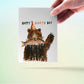 Happy Birthday Card - Grizzly Bear Fishing The Big One