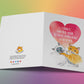 Funny Anniversary Card For Boyfriend - Murder Cats Couple - Boyfriend Anniversary Card