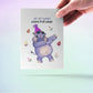 Hippo Dabbing Funny Birthday Card Hip Hip Hooray