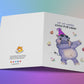 Hippo Dabbing Funny Birthday Card Hip Hip Hooray