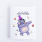 Hippo Dabbing Funny Birthday Card Hip Hip Hooray