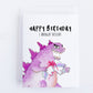 Godzilla Birthday Card Funny Unicorn Birthday Gifts