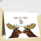 Funny Christmas Card For Boyfriend - Merry Kiss Moose Under Mistletoe