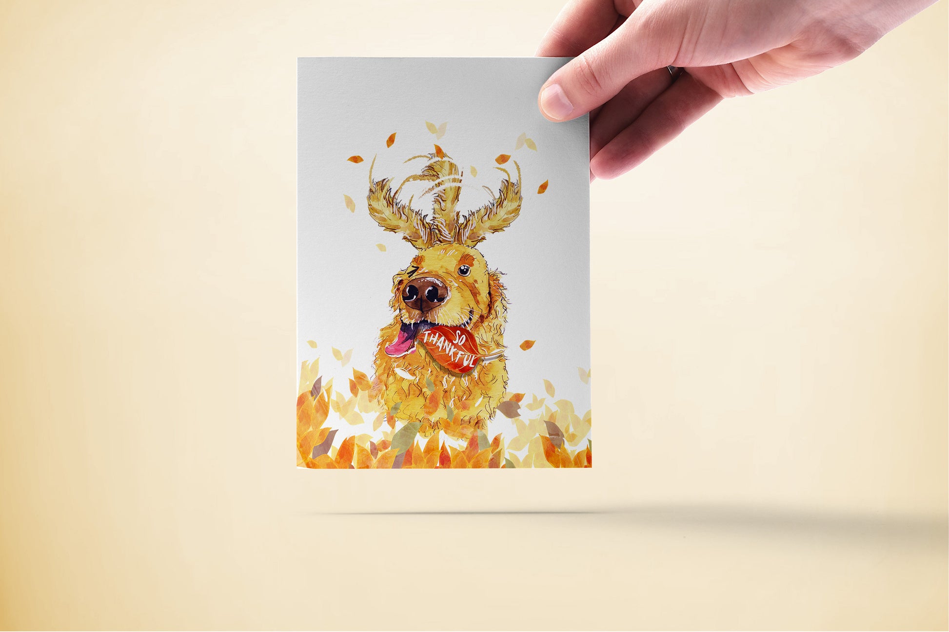 Golden Retriever Dog Thank You Cards Set