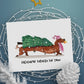 Dachshund Christmas Card - Dashing Through The Snow Gifts For Dog Lovers