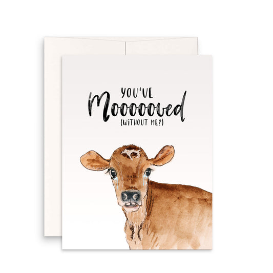 Cow Funny New Home Card - Personalised Housewarming Card