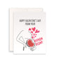 Pregnant Mom To Be Valentines Card For Husband - Expecting Dad Valentines Day Gift From Wife - Lil Human Bean Baby Cards
