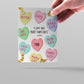 Heart Candy Cat Valentines Card For Boyfriend - I Love You More Than Cats - Orange Cat Lover Gift From Girlfriend