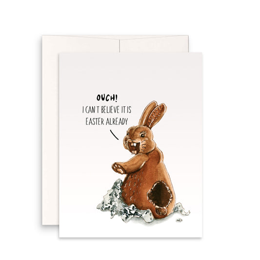 Adult Funny Easter Card For Friends - Chocolate Bunny Treat Easter Card Set - Rabbit Spring Greeting Cards