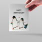Mom Dad Penguin Valentines Card For Husband - Happy Love Day - Anniversary Card From Baby - Romantic Cards For Couples