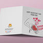 Pregnant Mom To Be Valentines Card For Husband - Expecting Dad Valentines Day Gift From Wife - Lil Human Bean Baby Cards