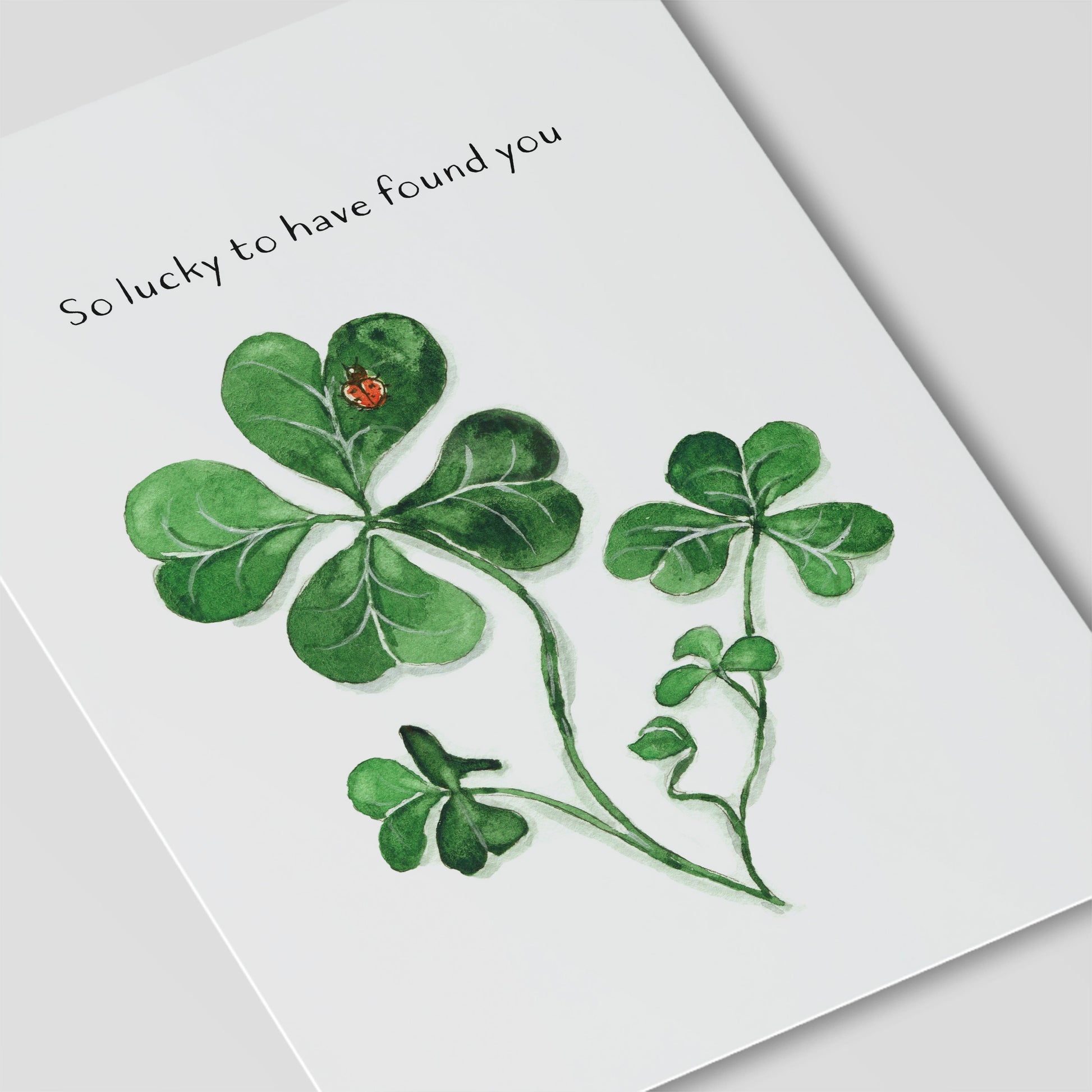 Lucky Clovers Valentines Card For Boyfriend - I'm So Lucky To Have