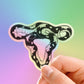 Dont Tread On Me Uterus Sticker - Holographic Uterus Sticker - Snake Decal - Feminist Female Empowerment Art