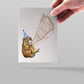 Quarantine Birthday Card For Him - Screaming Mermot Social Distancing 6 Feet Away