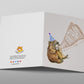 Quarantine Birthday Card For Him - Screaming Mermot Social Distancing 6 Feet Away