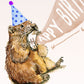 Quarantine Birthday Card For Him - Screaming Mermot Social Distancing 6 Feet Away